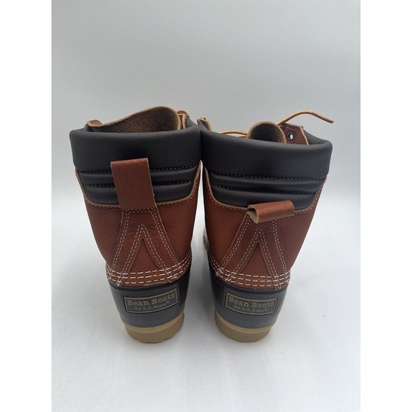 NEW L.L.Bean BEAN BOOT 8" Men's Duck Boot Brown Leather US Size 12 D NIB - Picture 7 of 11